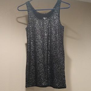 Merona Black and Silver sparkle Tank